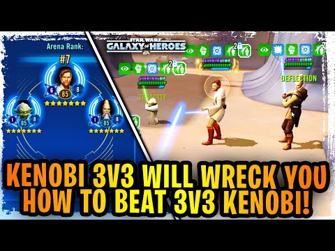 Master Kenobi is the New Best 3v3 Grand Arena Defense? Insanely OP! How to Beat Master Kenobi in 3v3