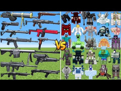 What TaCZ SXGun Can Defeat The Most All New Epic Bosses in Minecraft?