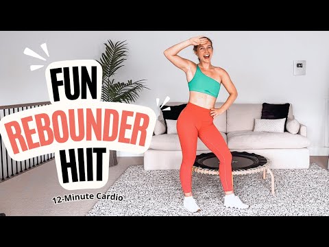 Fun Rebounder HIIT Workout to Music | 12-Minute Mini Trampoline Cardio