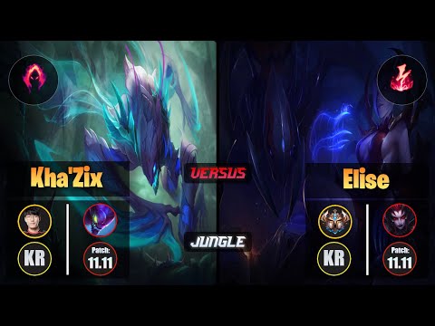 Tarzan KHA'ZIX (Jungle) [Dark Harvest] VS ELISE - Challenger KR Patch 11.11