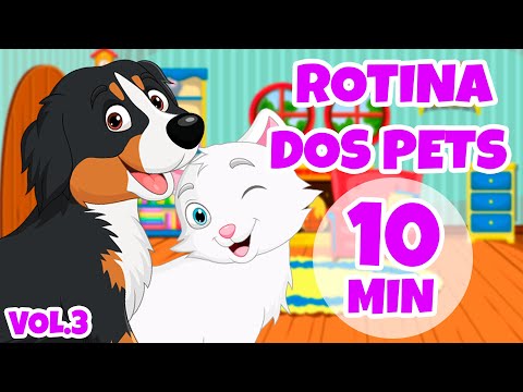 Rotina dos Pets Vol. 3 - Giramille 10 min | Desenho Animado Musical