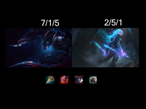 Mid Nocturne vs Katarina (Subtitle.Breaking Jungler's Mental)