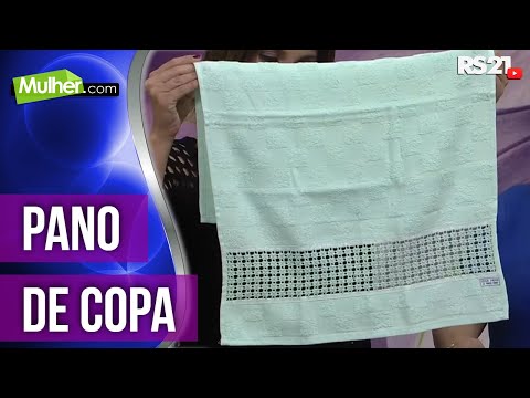 Pano de copa com faixa de etamine | Mulher.com | @RedeSeculo21 | 07/10/2013