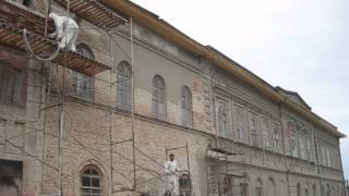 preview picture of video 'Очистка фасада (реконструкция).Швейная фабрика г. Княгинино.'