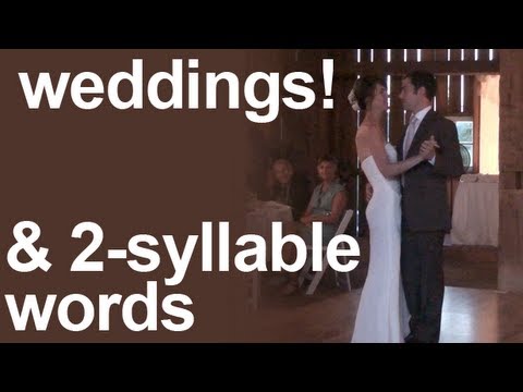 結婚式！？  アメリカ英語の2音節の単語のストレス (Weddings!  2-Syllable Words Stress in American English)