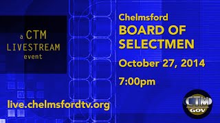 preview picture of video 'Chelmsford Board of Selectmen October 27, 2014'