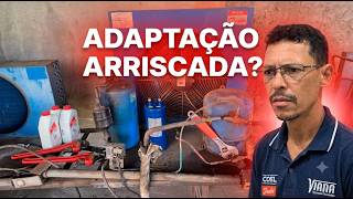 Reparo condensadora para expositor do açougue de supermercado. Curso câmara Fria