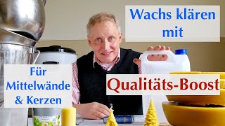 Bienenwachs reinigen | klären mit Qualitäts-Boost für Mittelwände & Kerzen