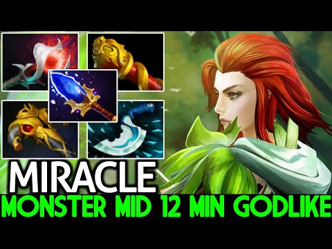 MIRACLE [Windranger] 12 Min Godlike Destroyed Mid Scepter Build Dota 2