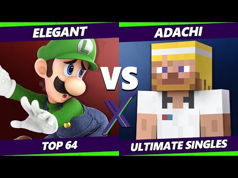 S@X 391 Online Top 64 - Elegant (Luigi) Vs. Adachi (Steve) Smash Ultimate - SSBU