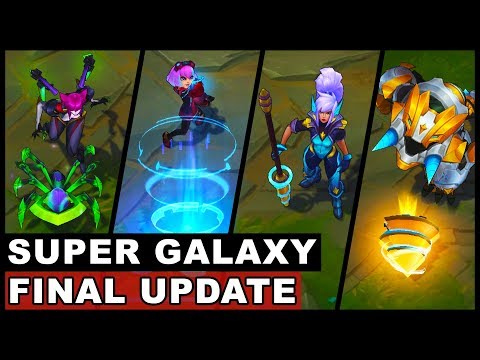 All New Super Galaxy Skins Final Update Gnar Annie Nidalee Elise (League of Legends)