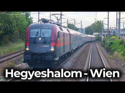 ÖBB Railjet Xpress - RJX 68 | 4K Cab Ride: Hegyeshalom - Vienna | Eastern Railway – Raaber Ostbahn
