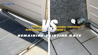 Converting an existing folding gate into Invisible Trackless system