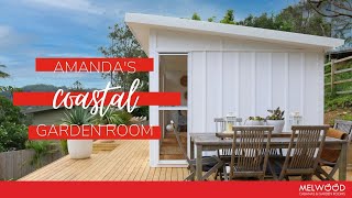 Amanda's coastal garden room | Melwood Pod Office