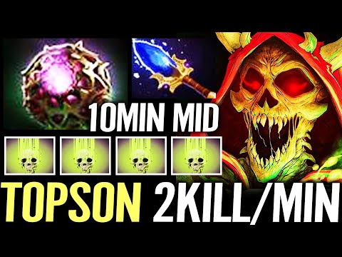 🔥 TOPSON Pugna MID Almost 2 KILL per MIN — 10min Octarine + Aghanim Fastest Farm ever Dota 2 Pro