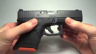 Glock 19 modified to use Glock 26 magazines — [w/ Surefire x400]