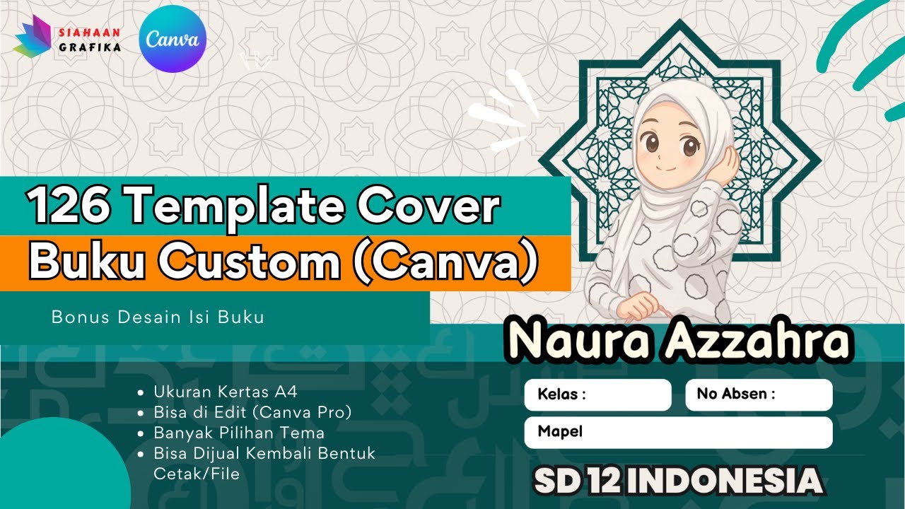 126 Template Desain Cover Buku Custom Format Canva