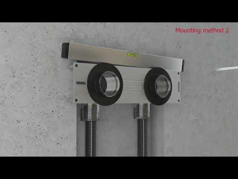 Roth QuickBox -hanakulmarasian asennus kiviseinään + märkätilatapetti}