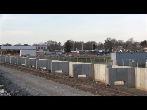 New station at King's Highway/Church St. New Bedford, MA - South Coast Rail - 4/2022