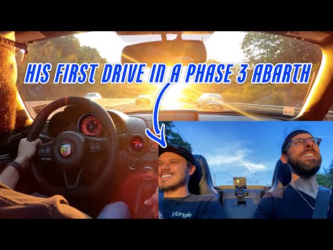 Stock 124 Spider Owner Goes For A Ride In My EC Phase 3 Tuned 1446+ Turbo Abarth