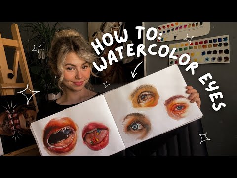 ☆WATERCOLOR EYES ☆ how i paint realistically with watercolor