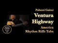 America Ventura Highway Guitar Lesson [Rhythm Strum Riffs Tab]