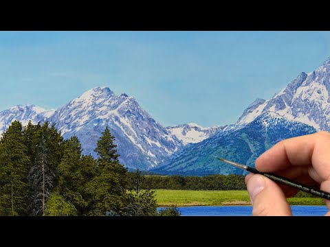 This Simple Acrylic Trick Makes Mountains Look Photorealistic!