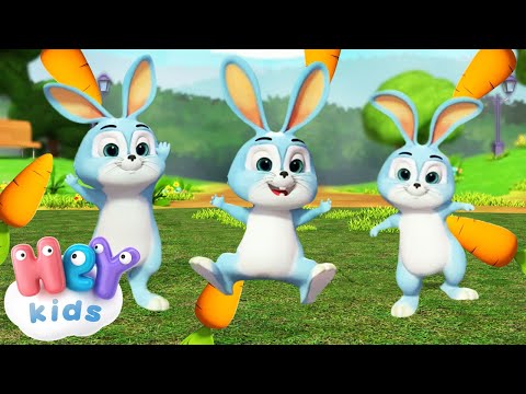 Sleeping Bunnies Hop Hop Hop 🐰 Song for Toddlers | HeyKids - Nursery Rhymes