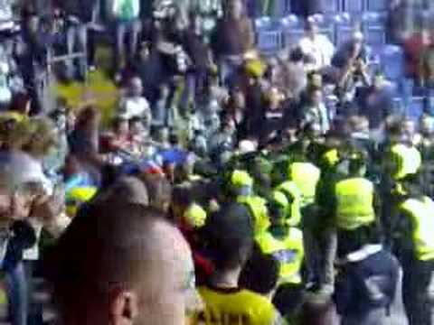 Rvačka fandů - baráž ELH 2008, Ústí n.L. - Ml. Boleslav