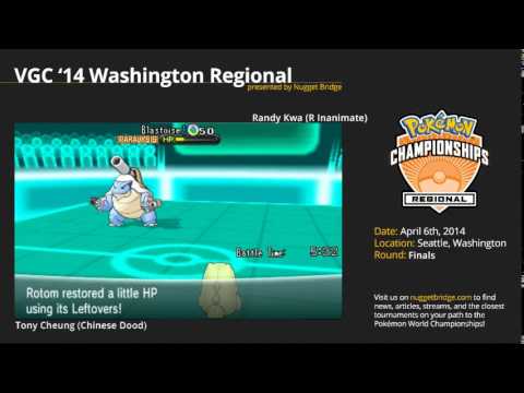 VGC '14 Washington Regional: Finals - Tony C (Chinese Dood) vs Randy K (R Inanimate)