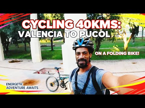 folding bike Cycling Valencia to Puçol