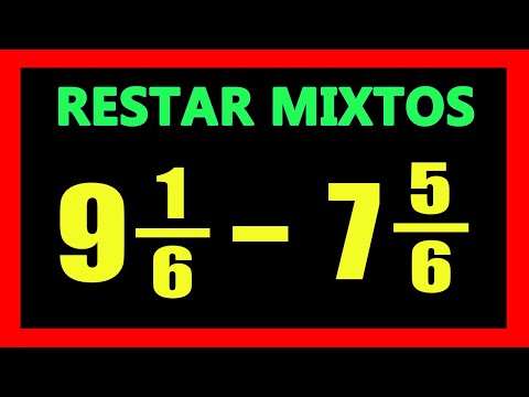 ✅👉 Resta de Fracciones Mixtas con Igual Denominador
