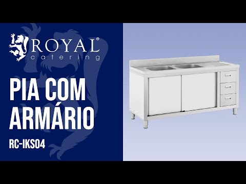 Pia com armário Royal Catering RC-IKS04 | Apresentação do produto 10012137