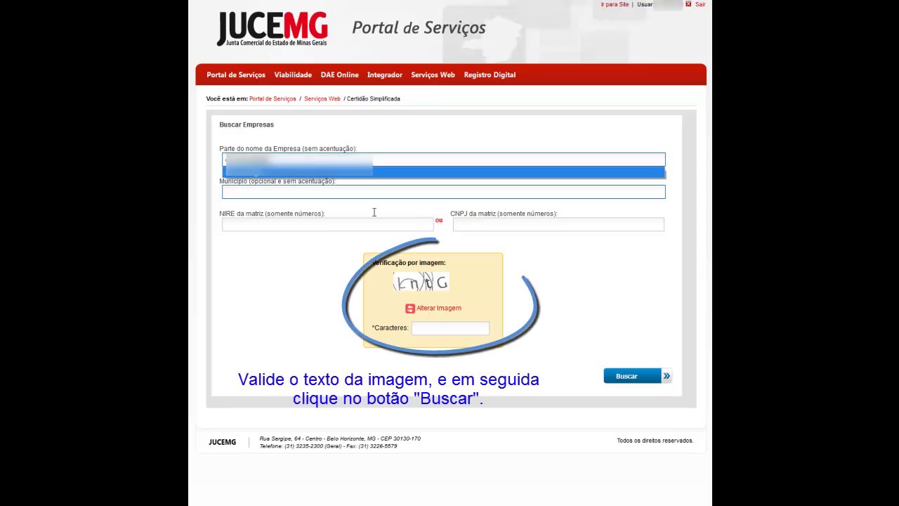 Certidao Simplificada  - JUCEC