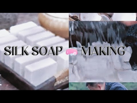 Making Silk Soap 🧼 By hand Crafting|| ancient Chinese Method