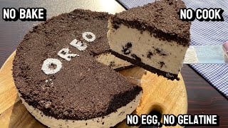 No Bake Oreo Cheesecake | NO BAKE OREO CHEESECAKE WITHOUT GELATINE & EGG | No bake Cheesecake