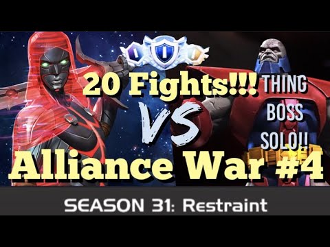 MCOC - Alliance War - Season 31 - War #4 - 20 Fights!!! G2099 VS Terrax (Stunning Reflection) + Boss