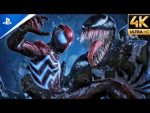 Red Symbiote Suit vs Venom Boss Fight (Ultimate Difficulty) - Spider-Man 2 PS5 (4K)