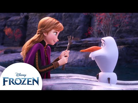 【ディズニーで英語】アナと雪の女王：アナとオラフ、ガタガタ揺れる小舟でライド
