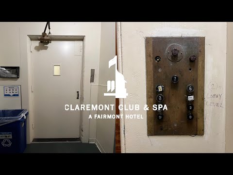 AMAZING Original OTIS Traction Swing Door Service Elevator - The Claremont Club & Spa - Berkeley, CA