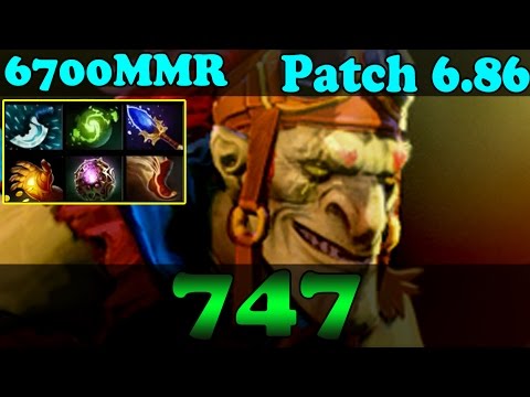 Dota 2 - Patch 6.86 : 747 6700 MMR Batrider Vol 1 - Ranked Match Gameplay!