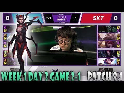 AFS vs SKT Game 1 | W1D3 LCK 2019 Spring | Afreeca Freecs vs SK Telecom T1- Patch 9.1
