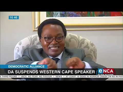 DA suspends Western Cape speaker