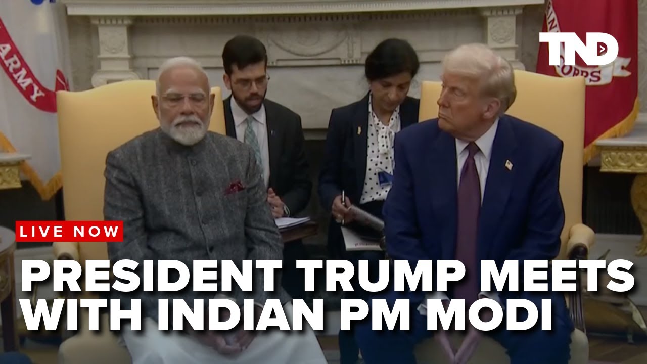 Trump meets with Indian Prime Minister Modi