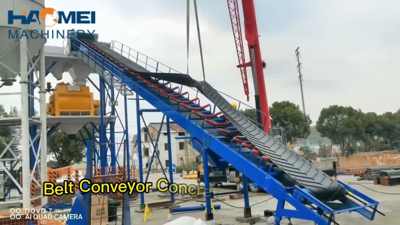 Belt Conveyor Concrete Batching Plant  #concreteplant  #concretemixingplant #concretebatchingplant