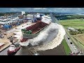 Ship Launch 10 Awesome Waves FAILS And CLOSE CALLS