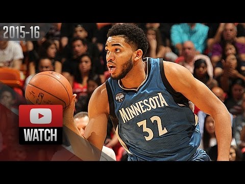 Karl-Anthony Towns Full Highlights at Heat (2015.11.17) - 14 Pts, 14 Reb