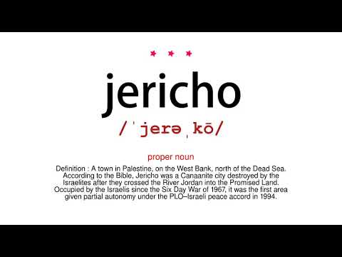How to pronounce jericho - Vocab Today