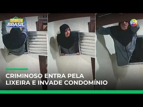Homem invade condomínio pelo acesso da lixeira em São Bernardo do Campo (SP) | #SeLigaBrasil