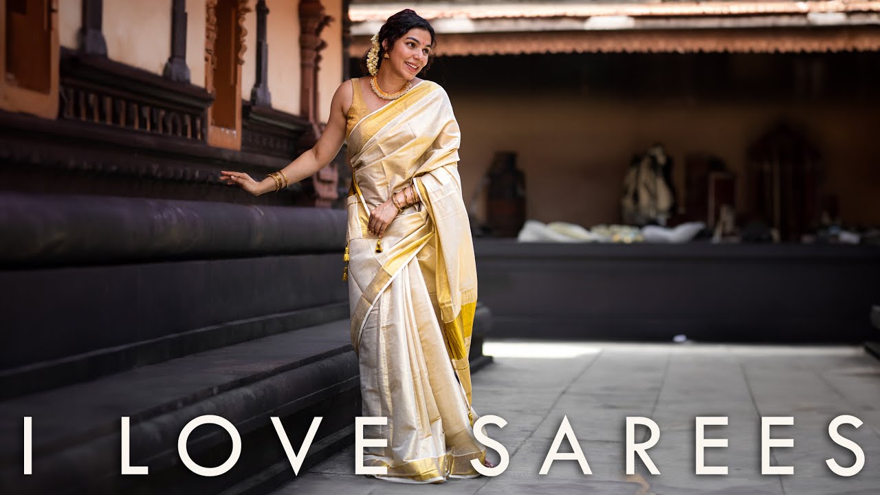 Sumukhi Kerala Kasavu Saree | White Saree with Gold Border Kerala Saree - I Love Sarees #shorts